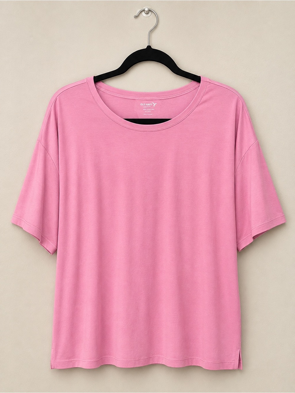 Old Navy Cloud Motion Pink Short Sleeve Crewneck Tee